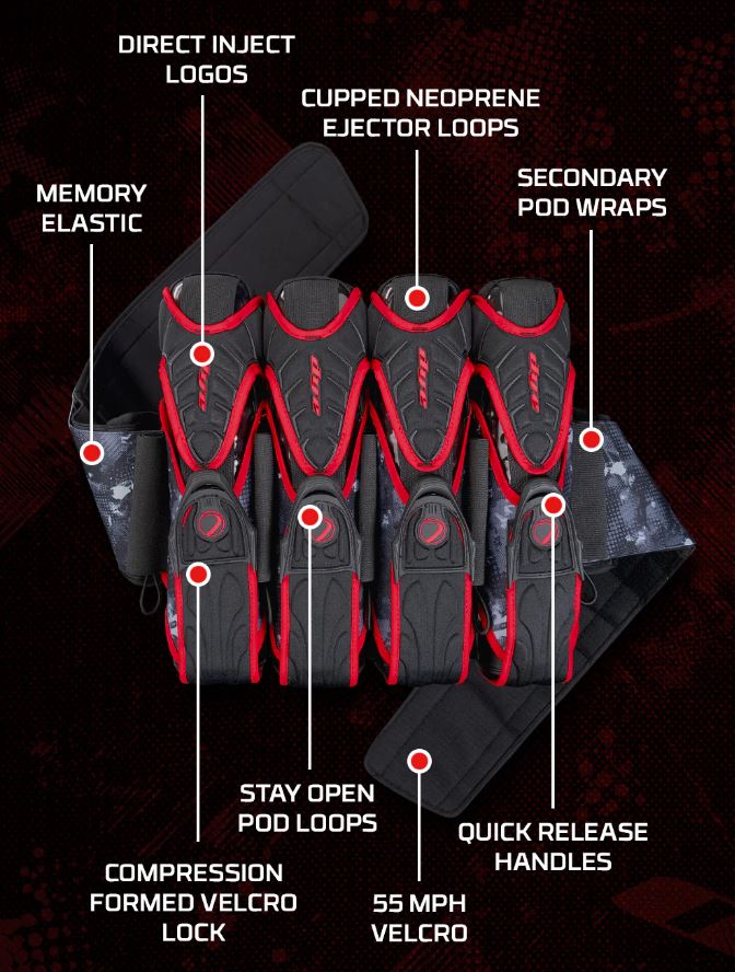 Dye Assault Pack Pro Harness 4+5 - Dyecam Red