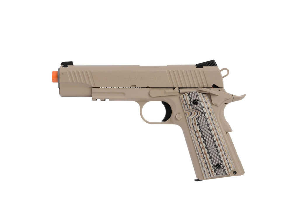 Palco 1911 Rail Gun Airsoft Pistol CO2 Blowback Tan/Snake Skin Color