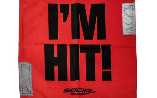 Social Airsoft Dead Rag - Im Hit! - Red - Social Paintball
