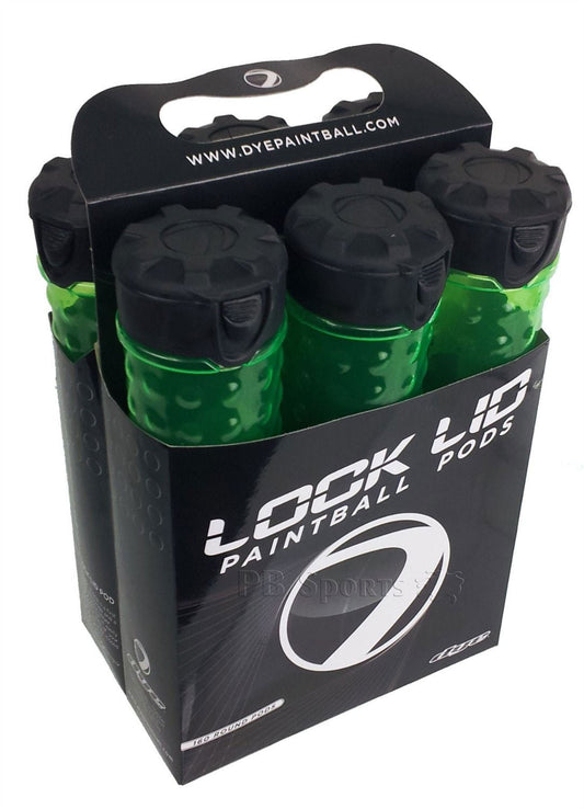 Dye Locklid Paintball Pods - 6 Pack - Lime - DYE