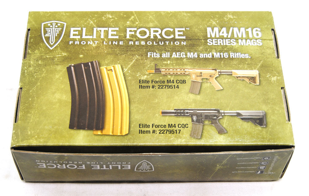 Elite Force M4 / M16 140Rd Mid Cap Magazine 10 Pack - Black - Umarex