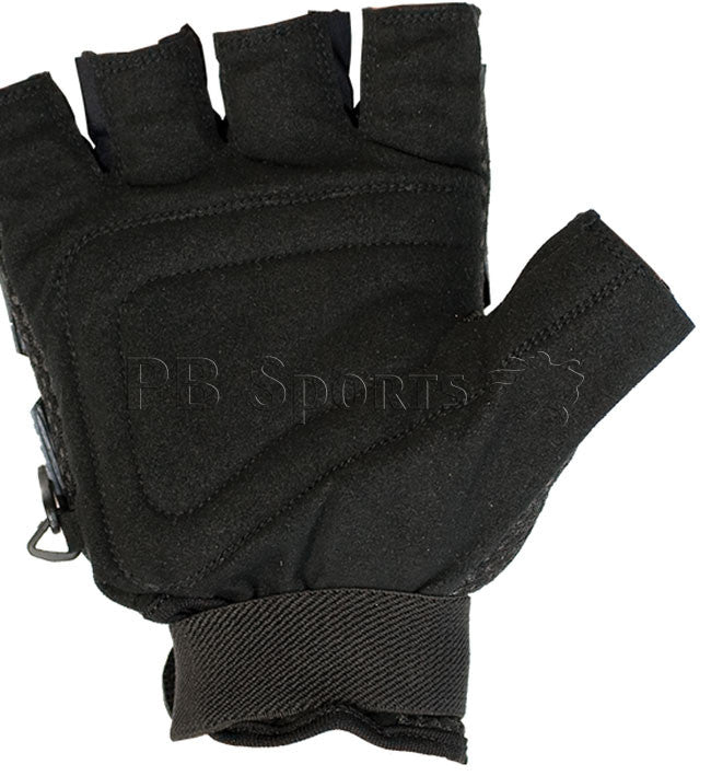 Valken V-Tac Half Finger soft Gloves - Black XL - Valken Paintball