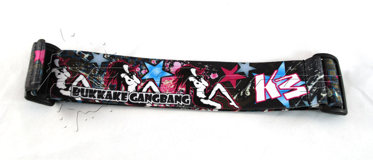 KM Strap - Bukkake Gangbang - Black Blue Pink PROTOTYPE - KM