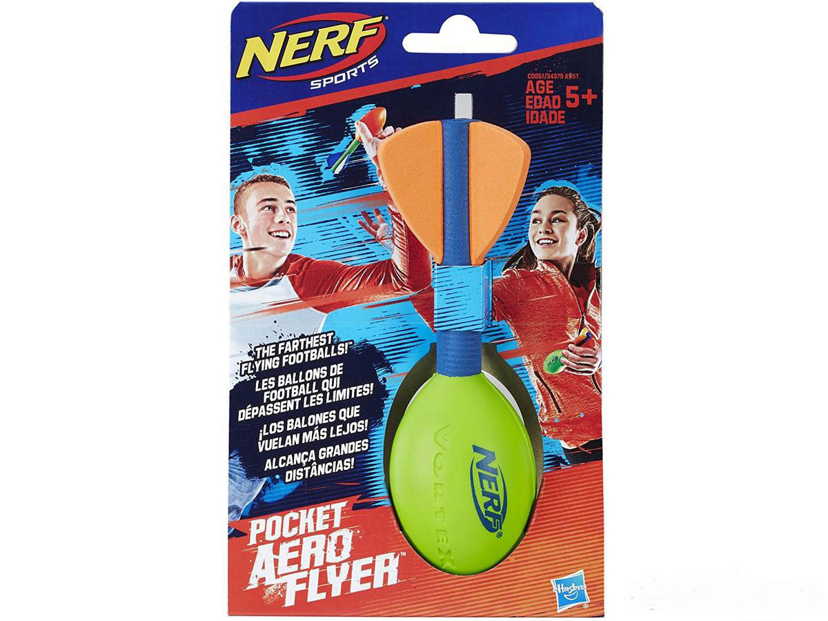 Nerf N-Sports Pocket Aero Flyer Football (Fits 40mm Airsoft Grenade Launcher) - Green - Evike