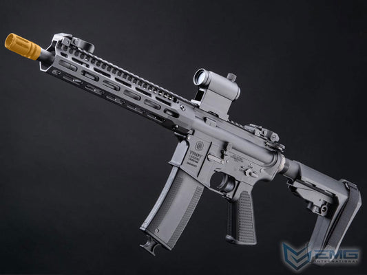 EMG Troy Industries Licensed SOCC M4 Carbine M-LOK AEG Rifle with 10.5" RIS - Black