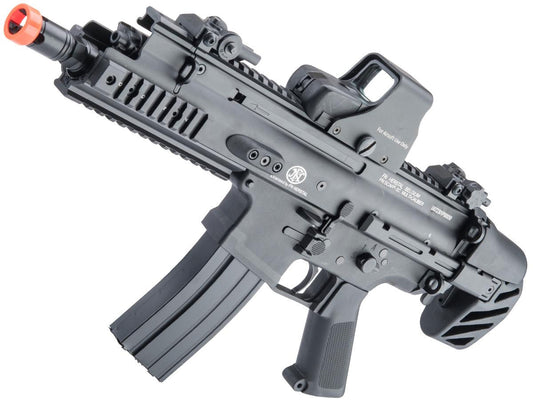 Cybergun FN Herstal-Licensed Advanced SCAR-SC Compact Airsoft AEG w/ QD Spring & MOSFET by CYMA - Black