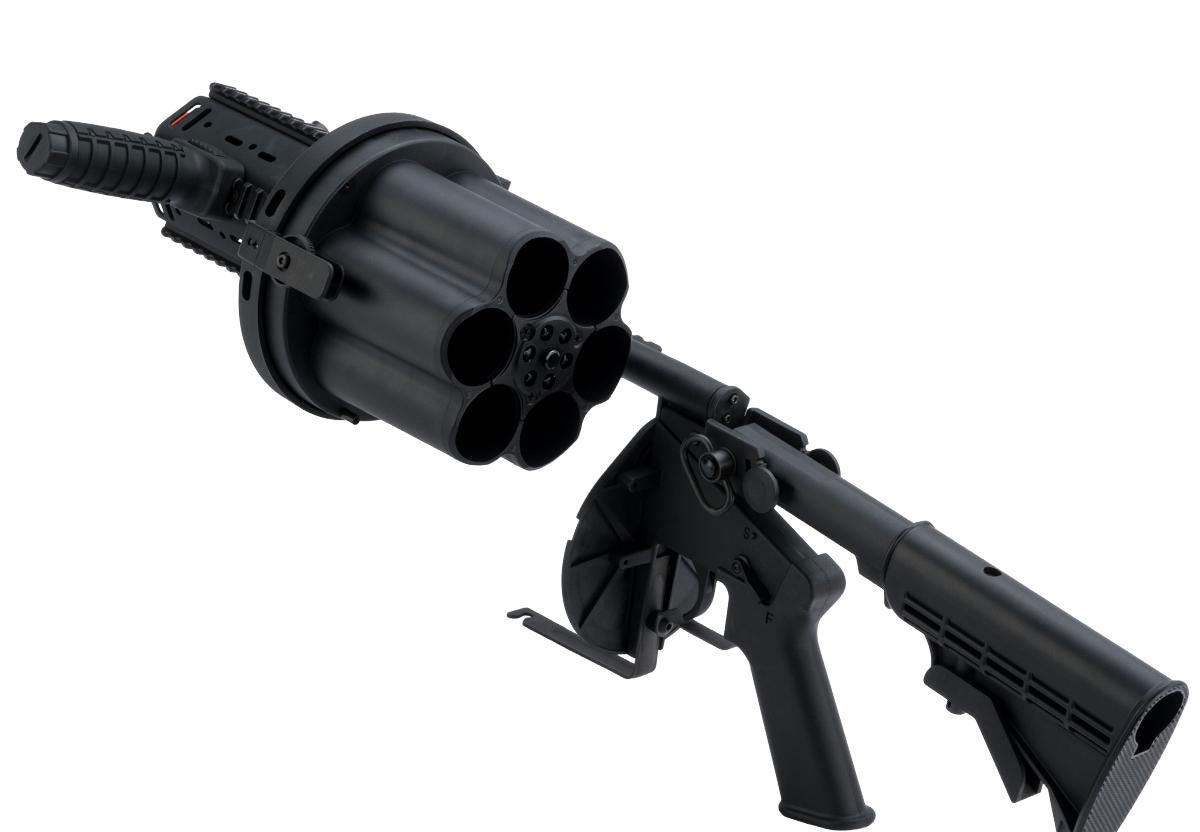 ICS MGL Full Size Airsoft Revolver Grenade Launcher Gen 2 Short - Blac ...