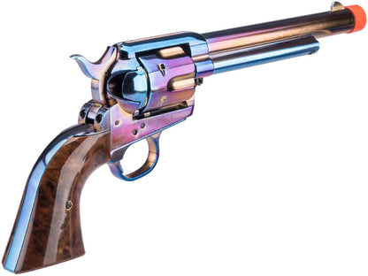 Colt SAA .45 Peacemaker Gas Powered Airsoft Revolver - Calvary Barrel - Blued