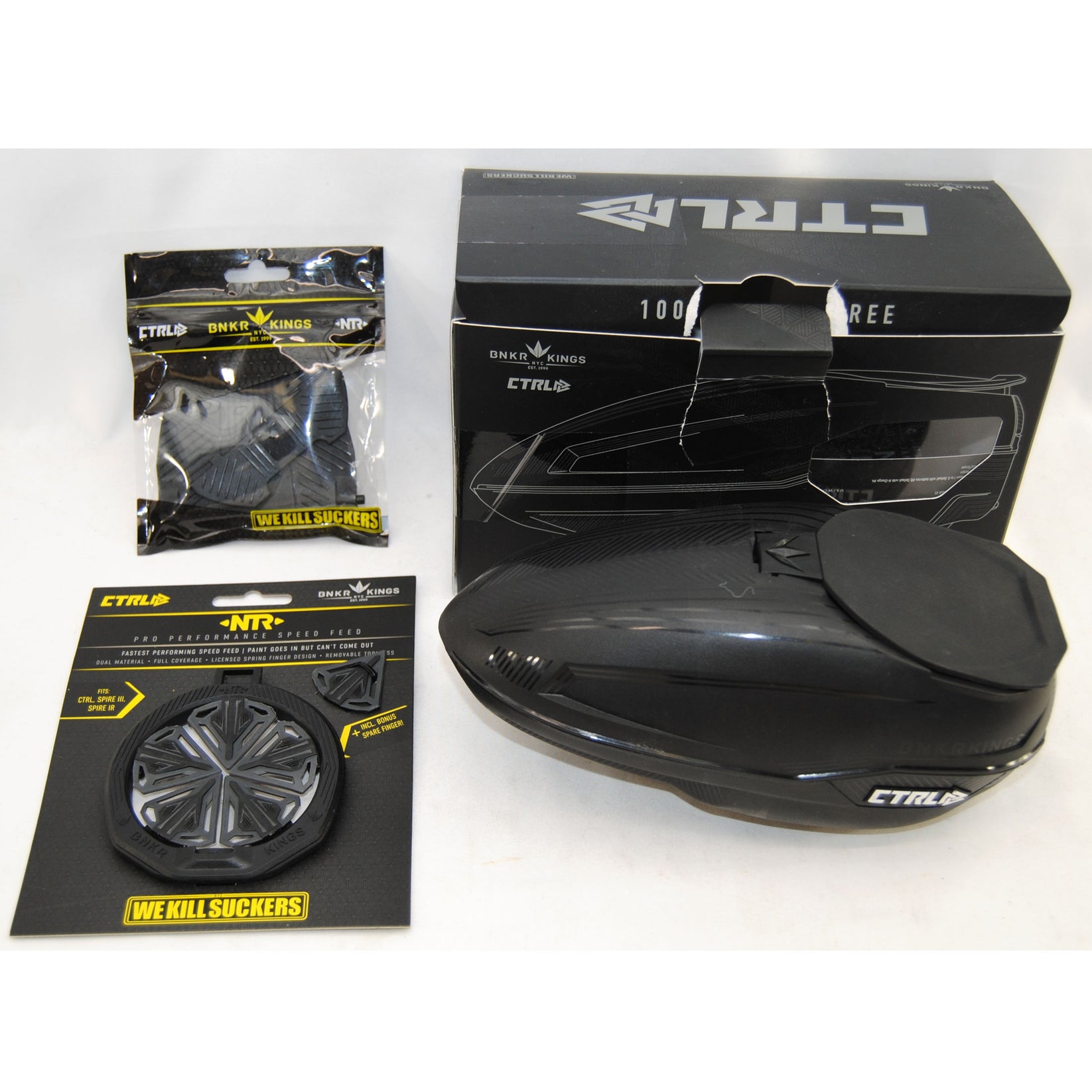 Used Bunker Kings CTRL Paintball Hopper Black PB Sports LLC