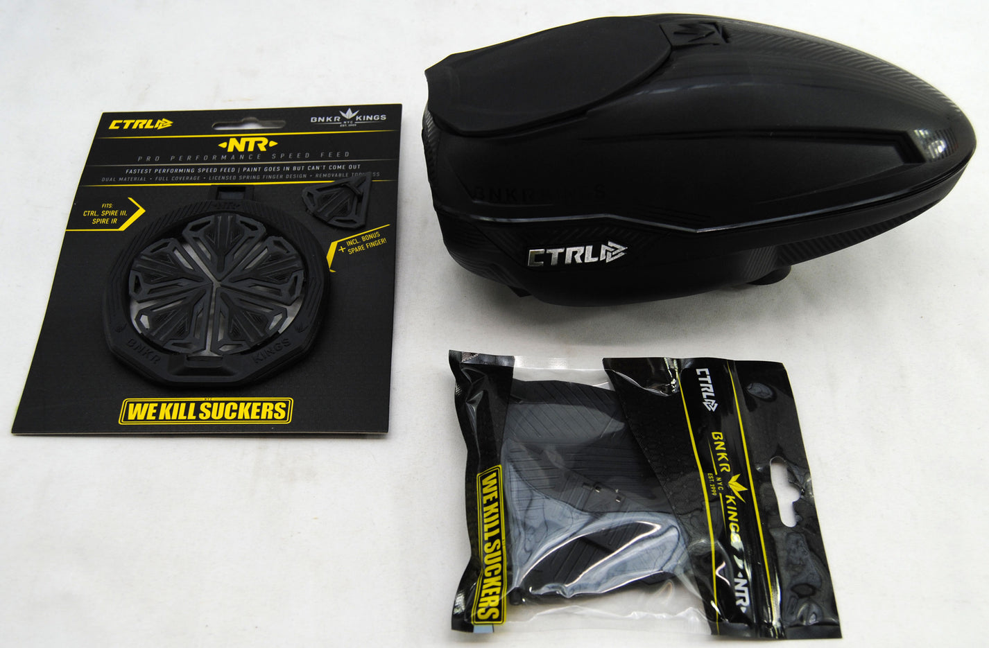 Used Bunker Kings CTRL Paintball Hopper Black PB Sports LLC