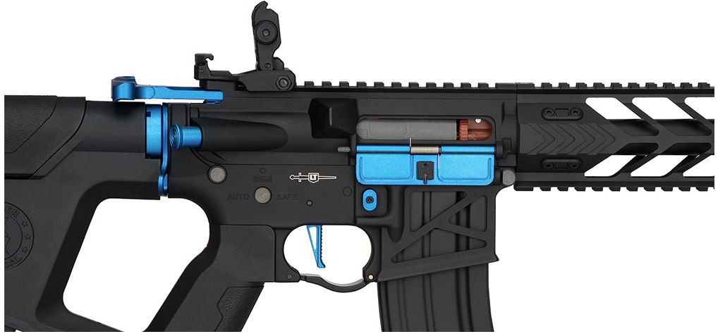 Lancer Tactical Enforcer Night Wing Skeleton AEG Rifle - Black/Navy Blue