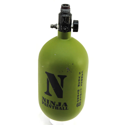 Used Ninja Paintball 68ci 4500psi HPA Tank - Olive
