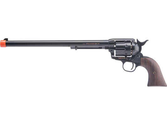 Colt SAA .45 Peacemaker Gas Powered Airsoft Revolver - Buntine Special / Electroplated Black