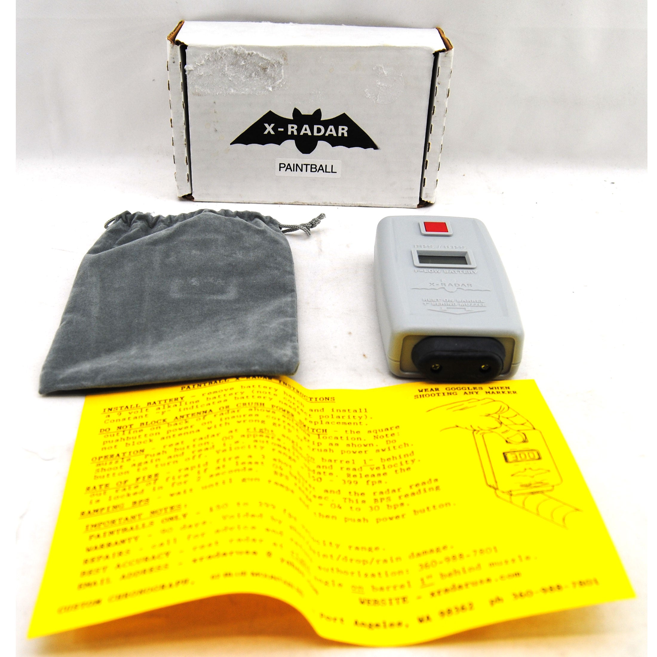 Used Custom Chronograph XRadar Handheld for Paintball PB Sports LLC