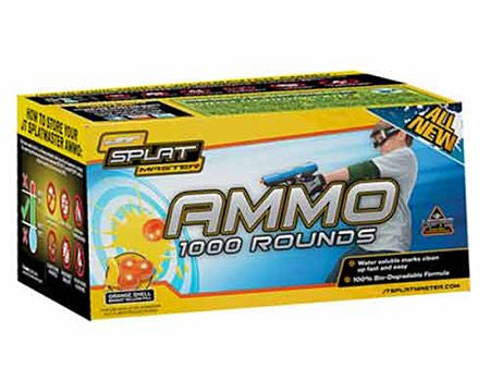 JT Splatmaster 1000ct orange with yellow fill .50 cal paintballs 1000 rounds - JT Splatmaster