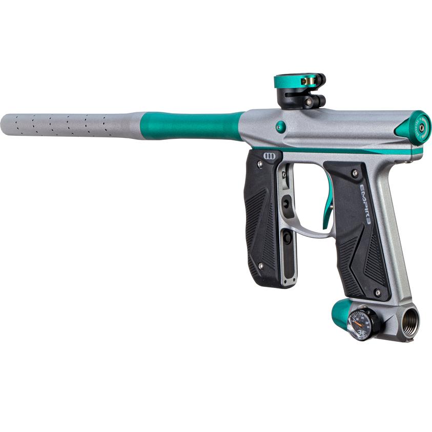 Empire Mini GS Paintball Gun w/ 2 Piece Barrel - Dust Grey / Teal - Empire