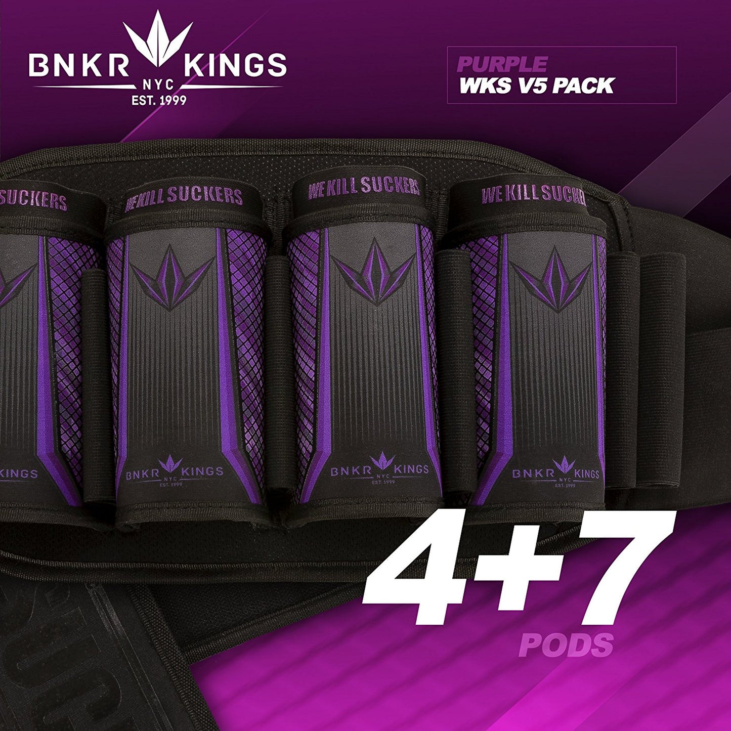 Bunker Kings V5 WKS Strapless Pack 4+7 - Purple - Bunker Kings