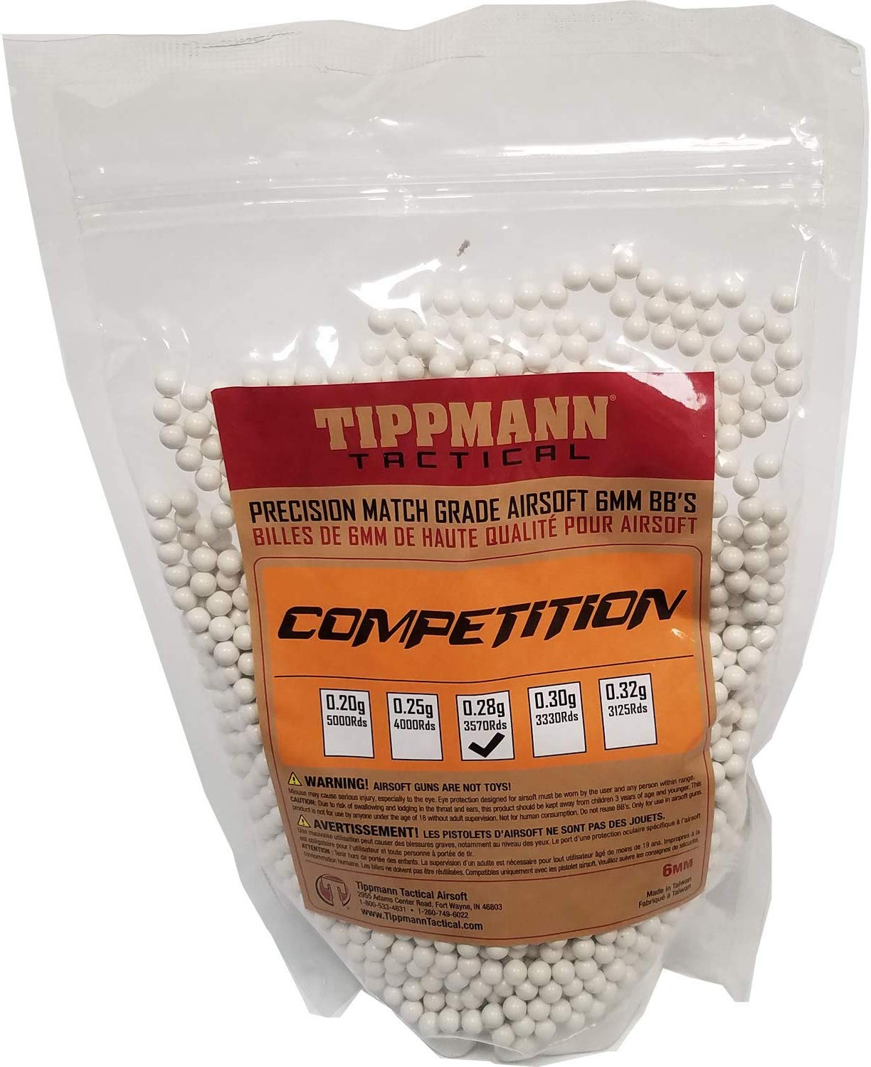 Tippmann Tactical Competition 6mm BBs 1kg Bag - White