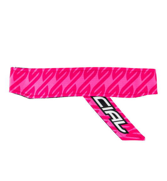 Social Paintball Grit Deluxe Long Tie Headband - Pink S - Social Paintball