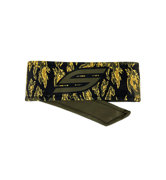 Social Paintball Grit Deluxe Long Tie Headband - Tiger Olive - Social Paintball