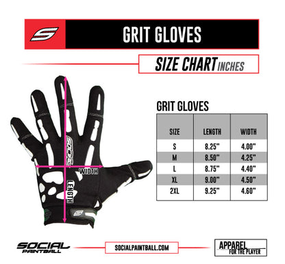 Social Paintball Grit Deluxe Gloves - USA - X-Small - Social Paintball