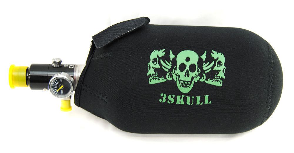 3Skull Paintball 68/4500 Tank Cover Black/Green