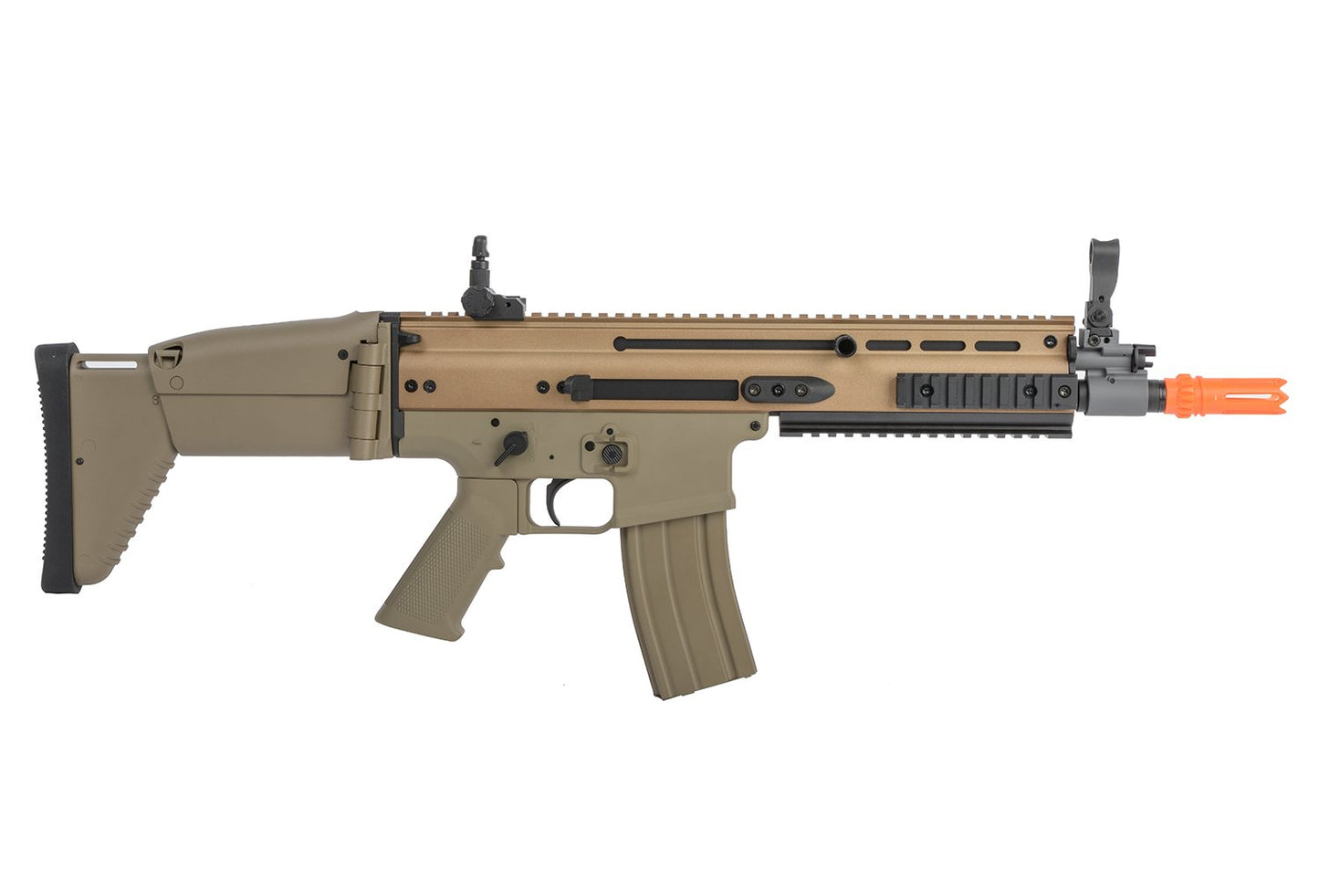 FN Scar-L Tan AEG Metal Polymer with Battery and Charger - Classic Army