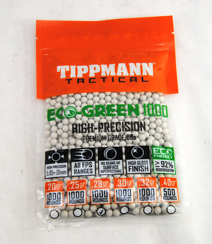 Tippmann Tactical 6mm BBs Eco-Green 1000 Count Bag