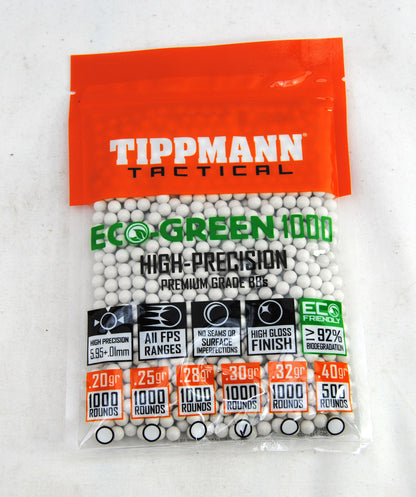 Tippmann Tactical 6mm BBs Eco-Green 1000 Count Bag