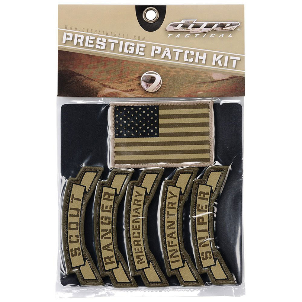 Dye Paintball Velcro Unit Patch 6 Patches Pack Tan Army Green FREE SHIPPING - Dye
