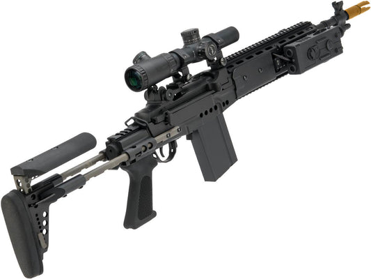 CYMA Sport Full Metal M14 EBR Designated Marksman Rifle Airsoft AEG - Black - EBR Stock