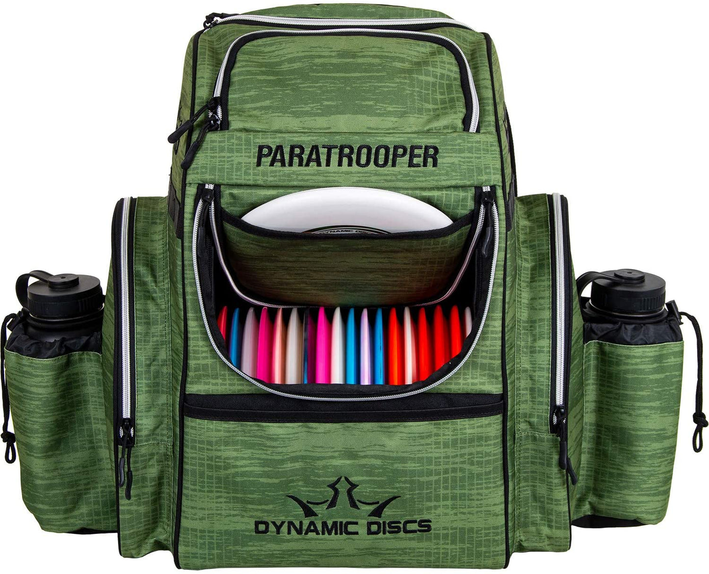 Dynamic Discs Paratrooper Disc Golf Bag - Scratched Camo Green - Dynamic Discs