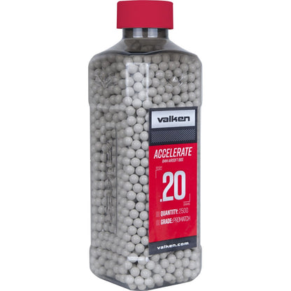 Valken ACCELERATE 0.20g BBs 2500 ct Bottle - White - Valken Paintball
