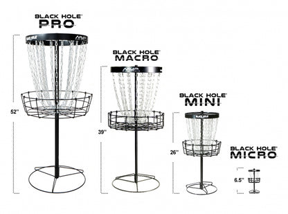 MVP Black Hole Macro Disc Golf Target (Basket) - Black