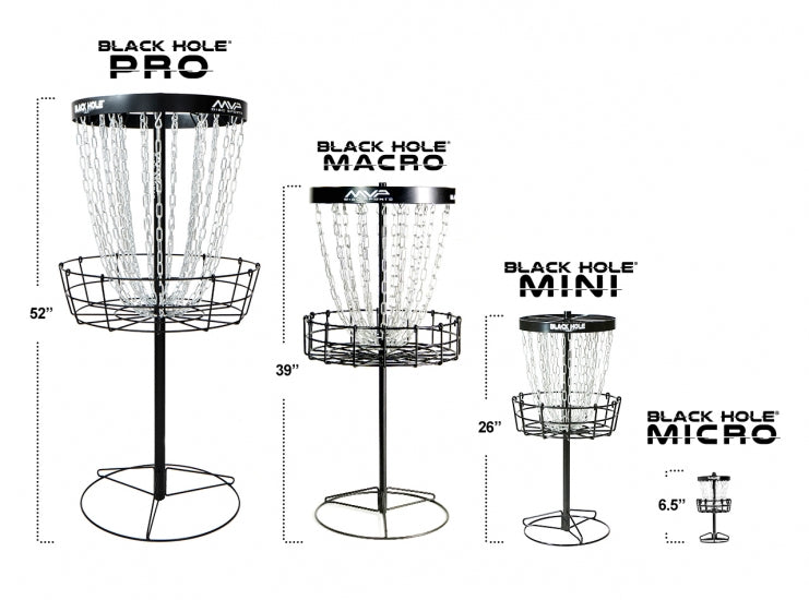 MVP Black Hole Mini Disc Golf Target (Basket) - Black