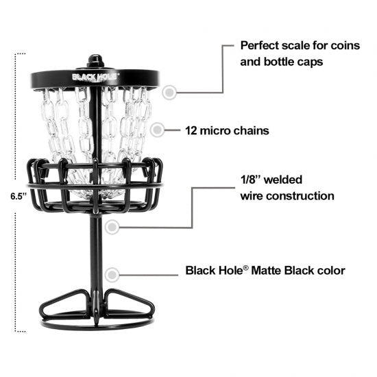 MVP Black Hole Micro Disc Golf Target (Basket) Black