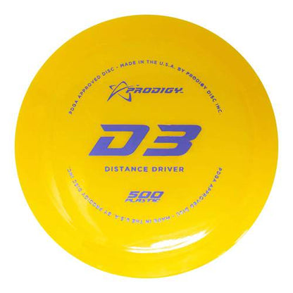 Prodigy D3 Distance Driver Disc - 500 Plastic