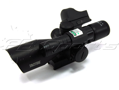 TacFire 2.5-10x40 Dual ILL Scope w/Green Laser w/Mini Red Dot - TACFIRE