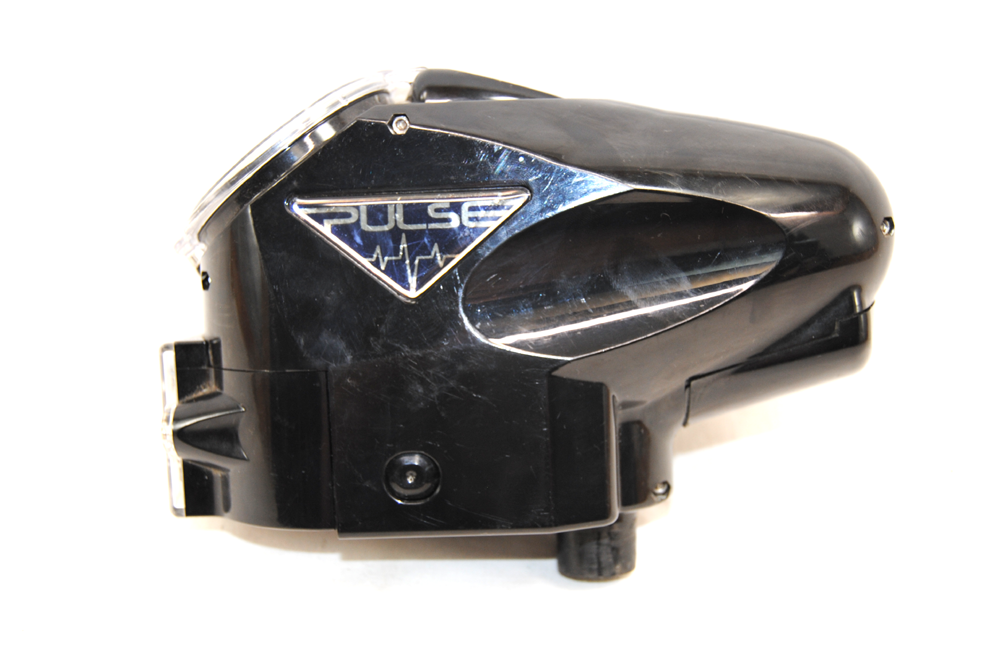 Used Draxxus DXS Pulse Paintball Hopper Loader Black with Lid PB Sports LLC