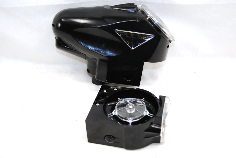 Used Draxxus DXS Pulse Paintball Hopper Loader Black with Lid