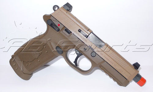 FN Herstal FNX-45 Tactical Airsoft Gas Blowback Pistol by VFC Dark Earth - Palco
