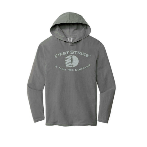 First Strike Jersey Hoodie - Grey with White