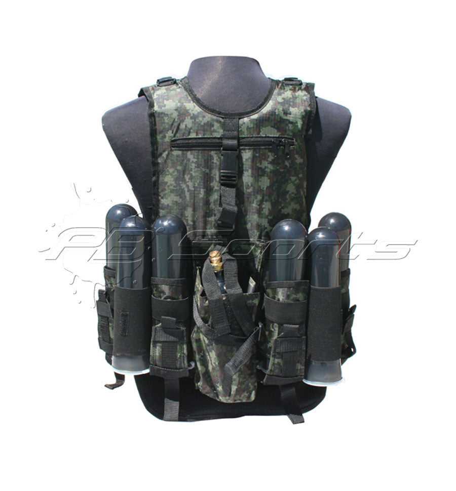 GxG Tactical Paintball Vest - Digi Green - GxG