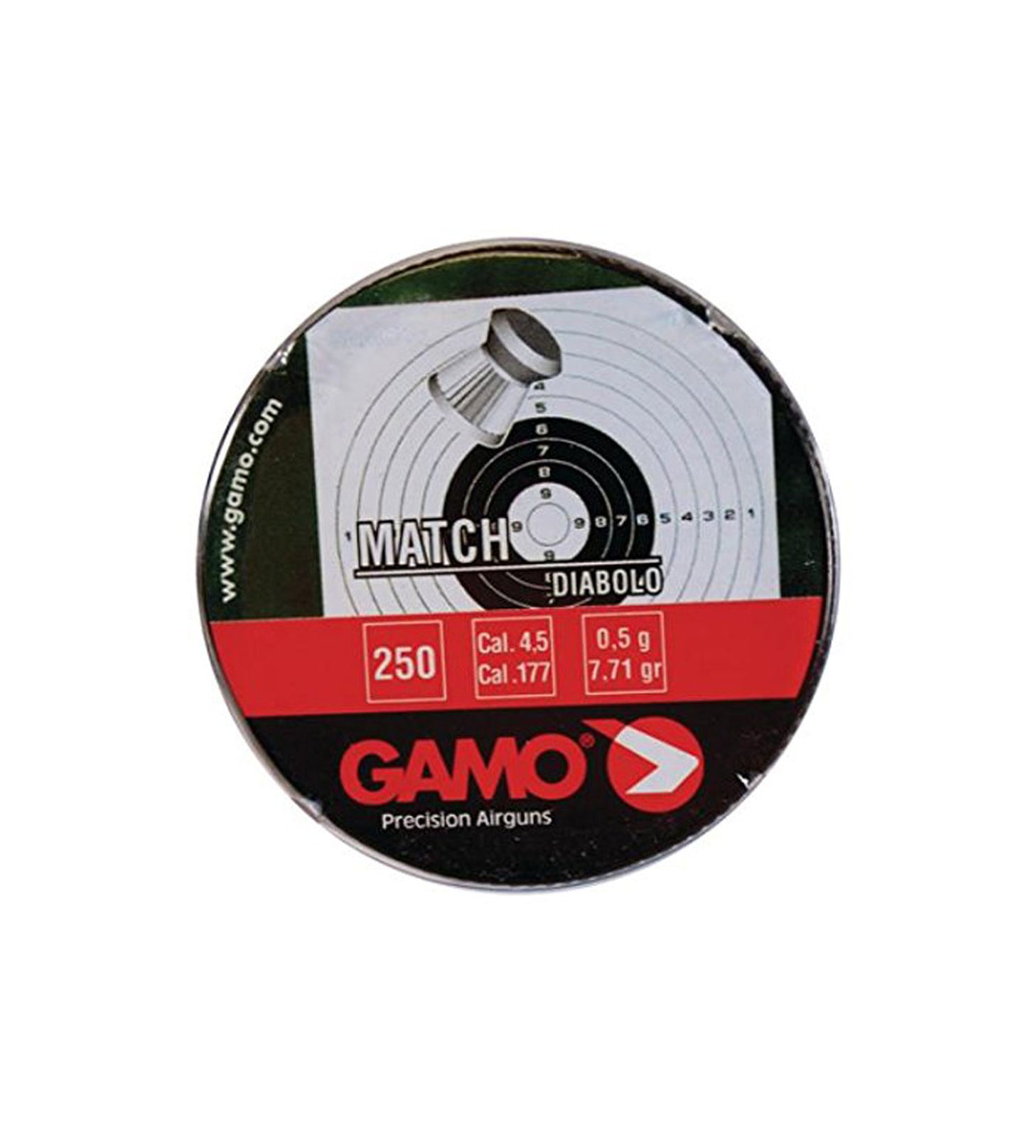 Gamo Match Pellets - .22cal - 250ct Tin - Air Ordnance