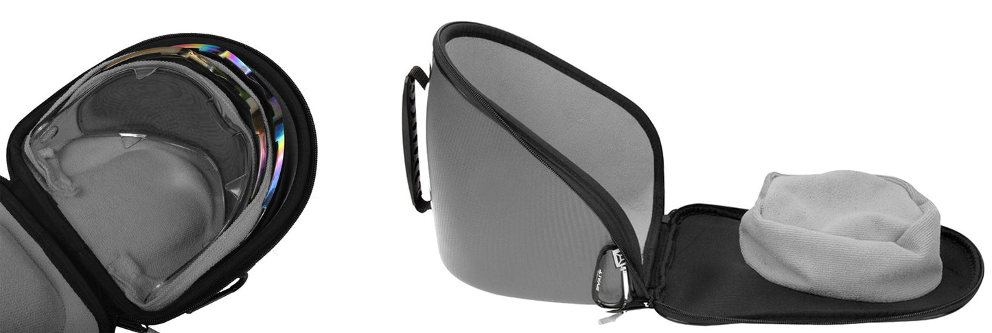 Exalt Universal Carbon V3 Goggle &amp; V3 Lens Case - Charcoal Grey - Exalt