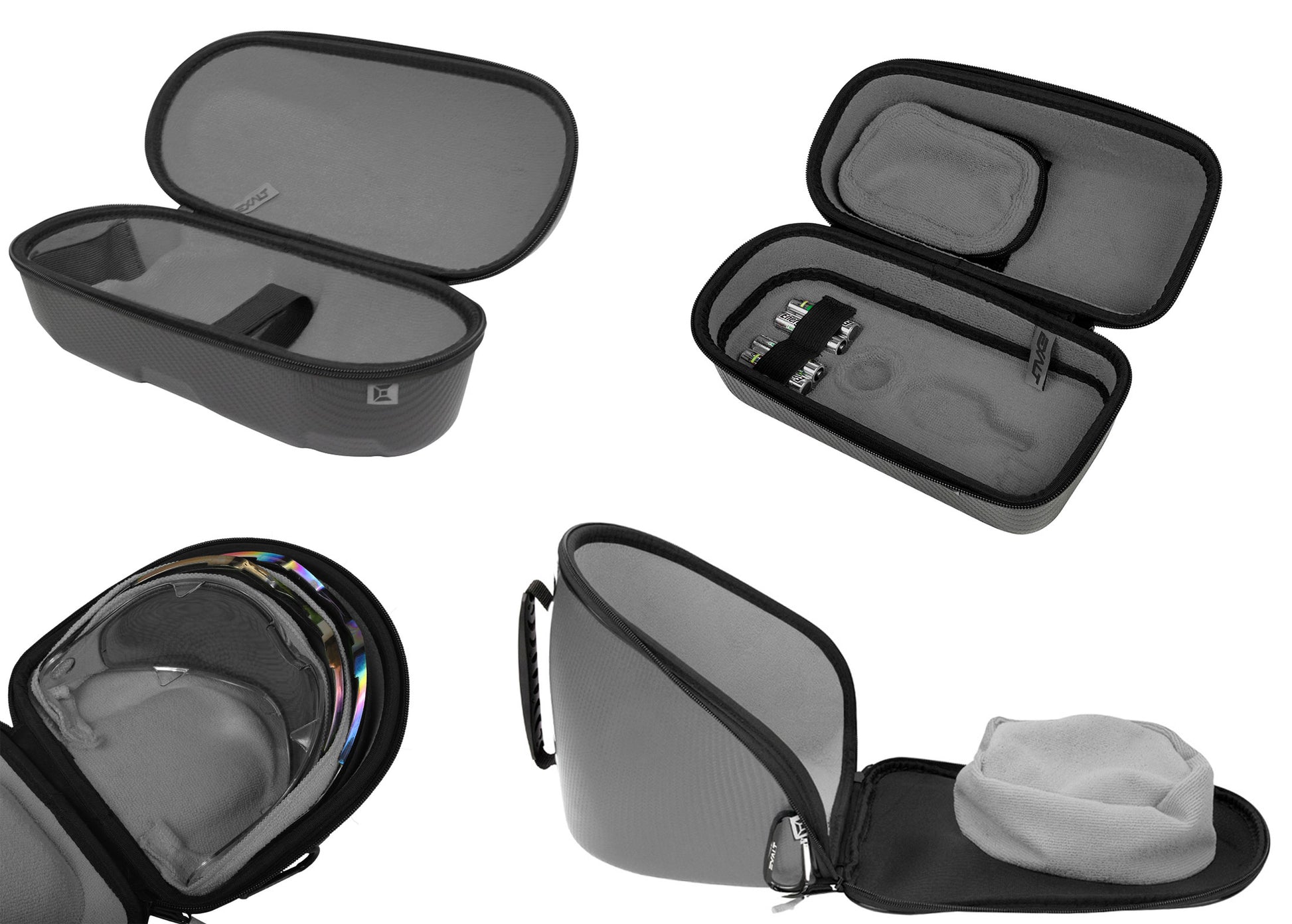 Exalt Universal Carbon V3 Goggle &amp; V3 Lens &amp; Loader &amp; Tank Case - Charcoal Grey - Exalt