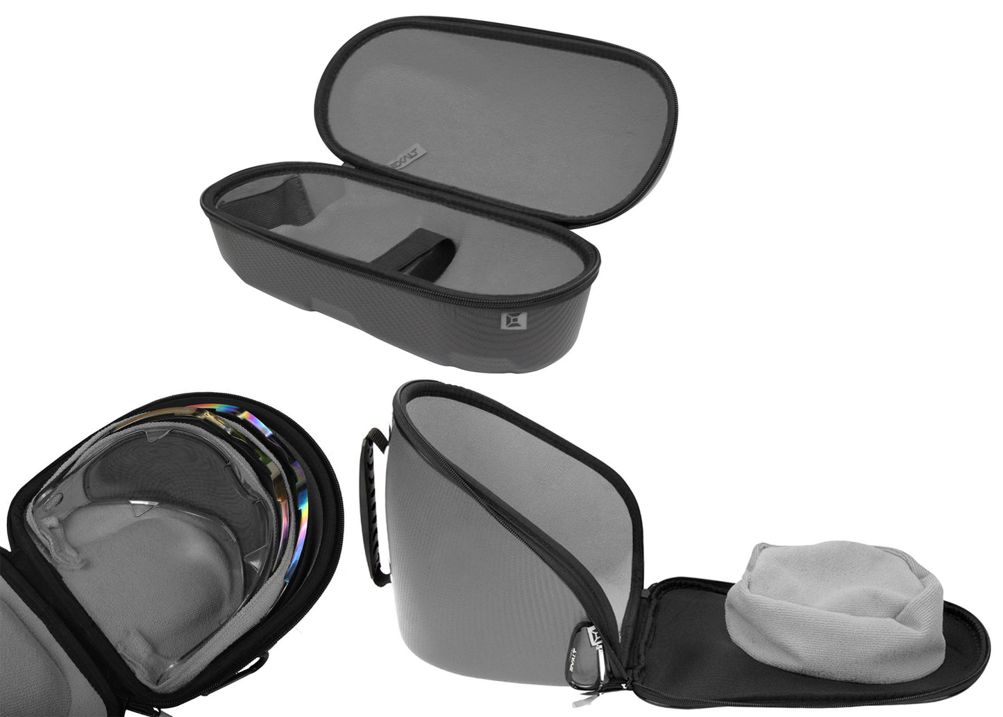 Exalt Universal Carbon V3 Goggle &amp; V3 Lens &amp; Tank Case - Charcoal Grey - Exalt