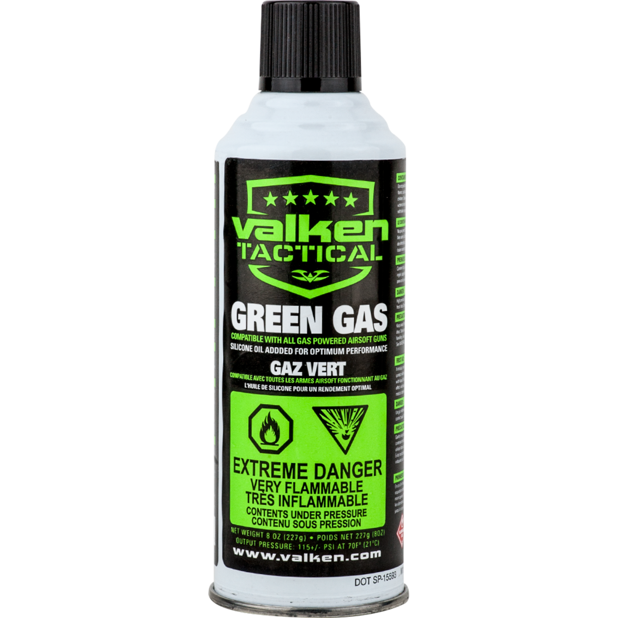 Valken Green Gas Canister 8 oz Can - Valken