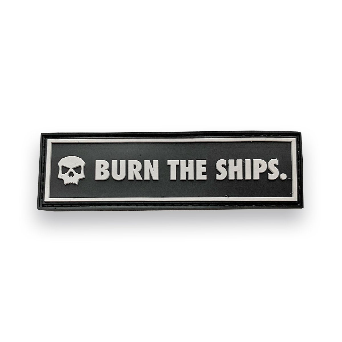 Infamous Paintball "Burn The Ships" Medium Style Patch - Black White