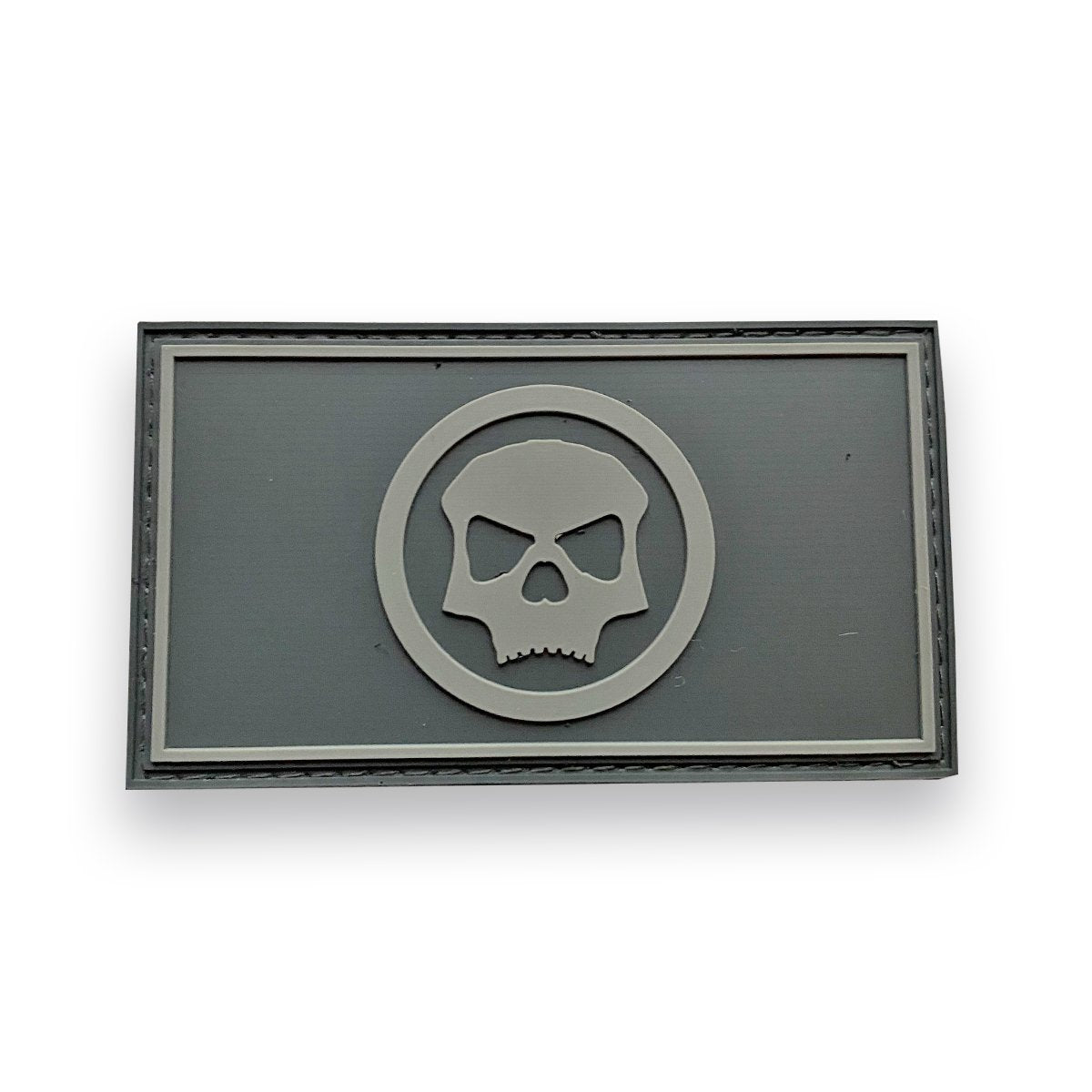 Infamous Paintball "Circle Skull" Full Style Patch - Grey
